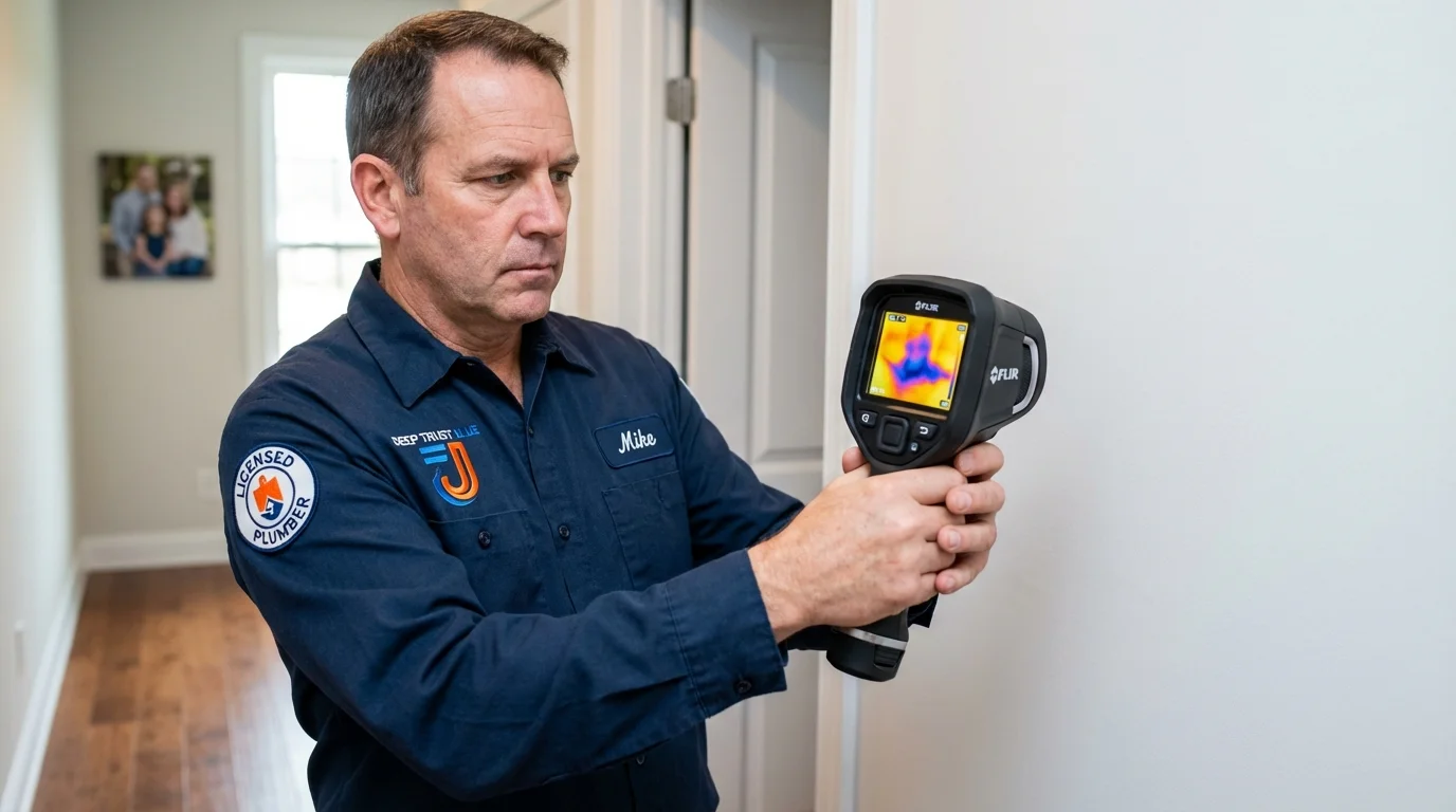 Thermal imaging leak detection by Johns Plumbing LLC in Montezuma